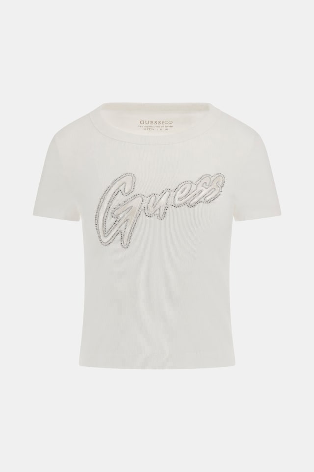Camiseta con logotipo de tachuelas