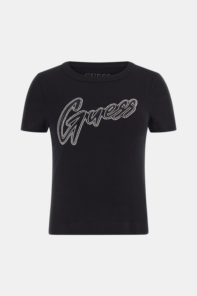 Camiseta con logotipo de tachuelas