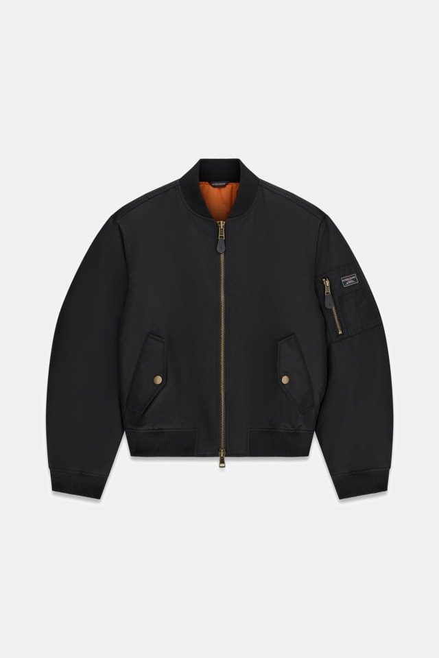Chaqueta de aviador de Satén