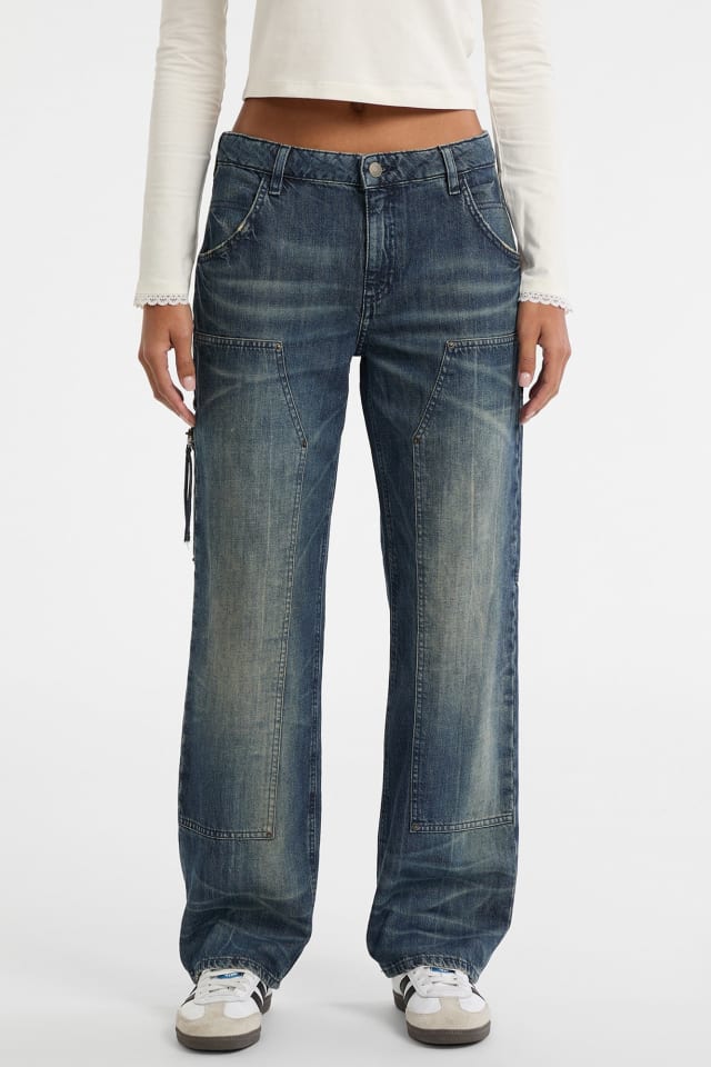 Jeans modello carpenter con cerniere