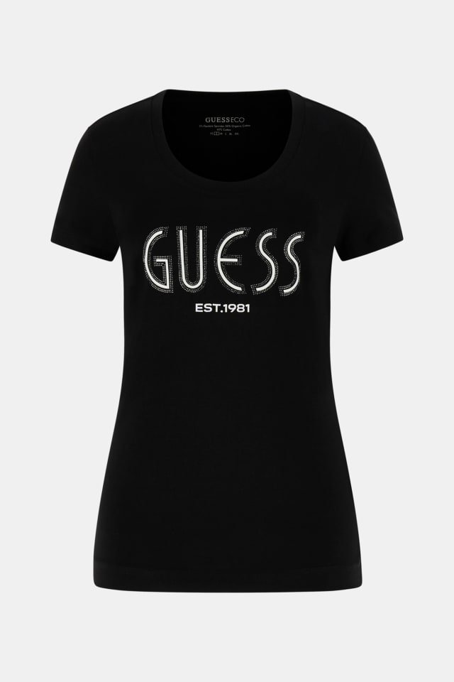 Camiseta con logotipo de pedrería