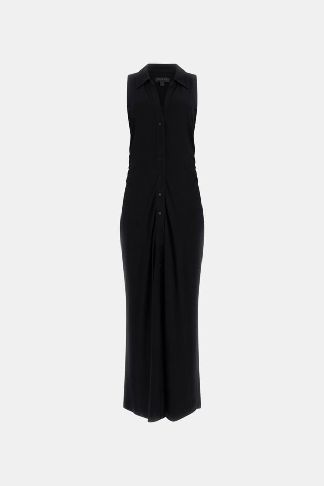 Vestido comprido com botões