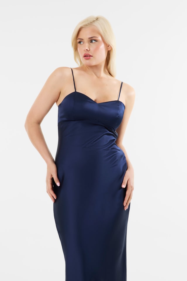 Vestido slip estampado floral