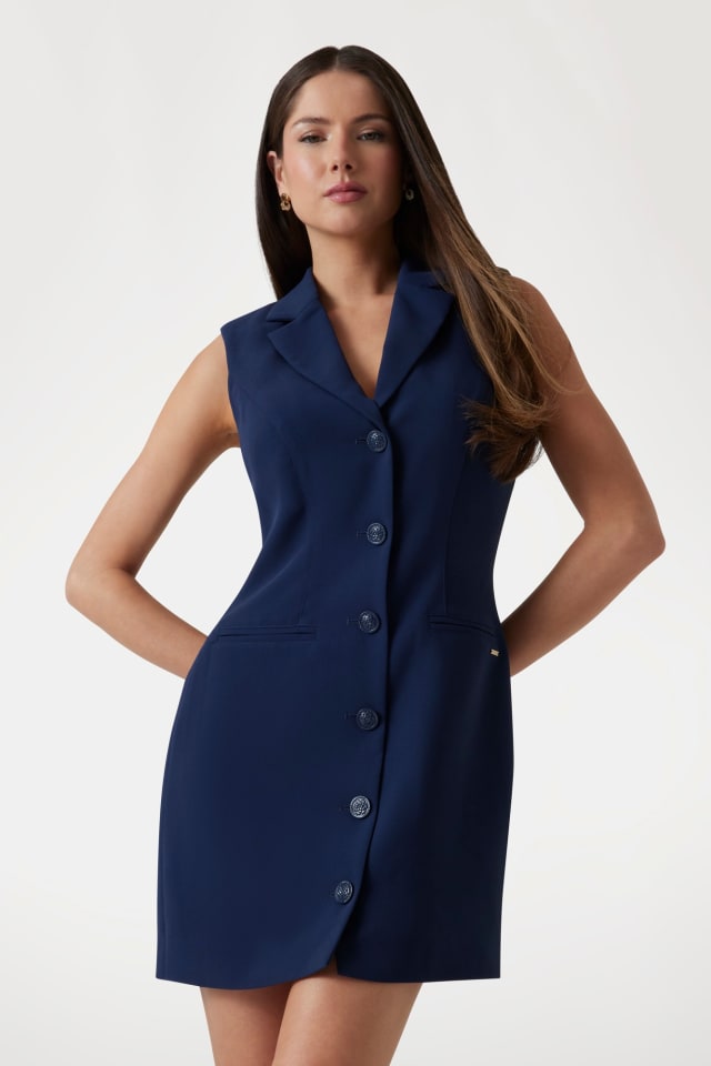 Mini vestido bodycon de creponado