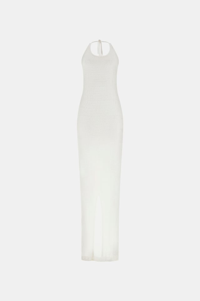 Vestido maxi cintado
