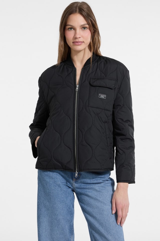 Bomber puffer acolchoado.