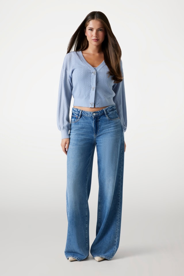 GUESS® Cardigan scurt tricotat