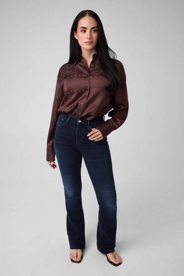 Calça jeans flare sexy