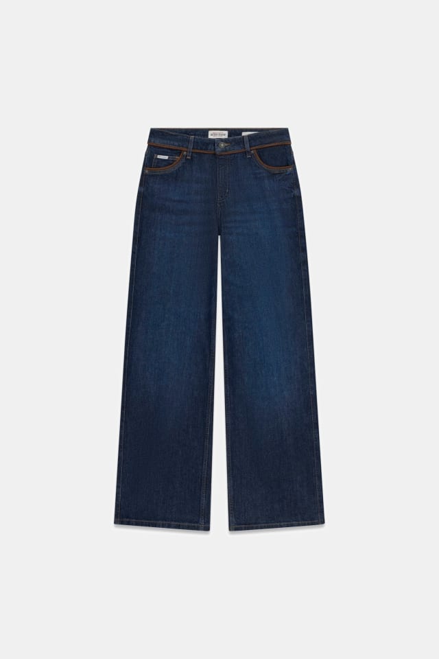 Calça jeans G11 de perna larga