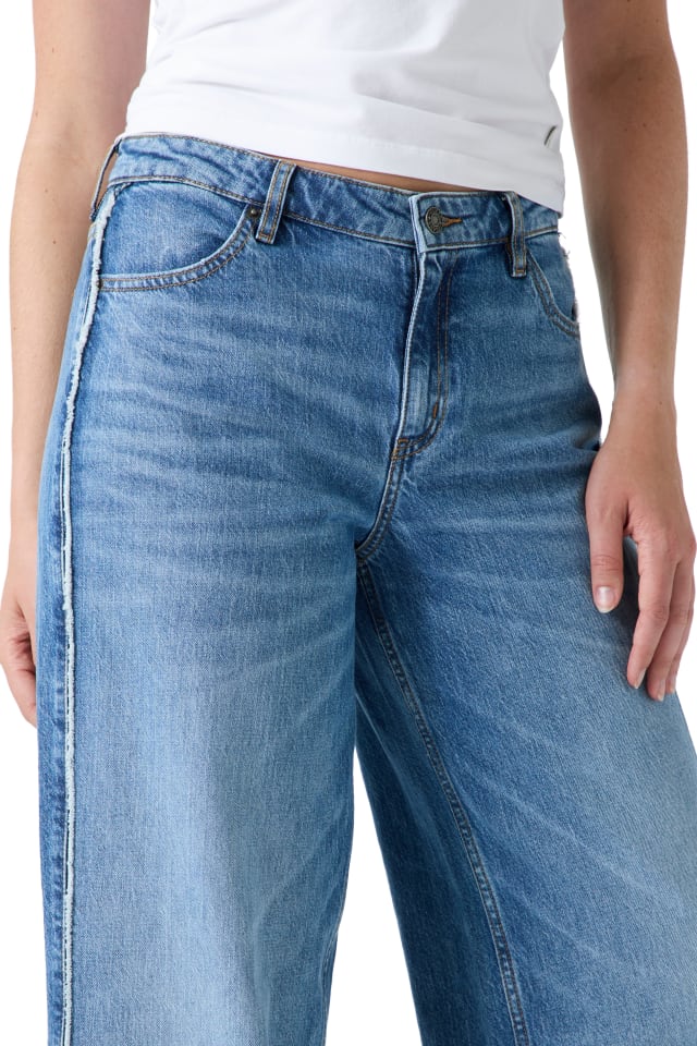 G11 Wide Leg Jeans mit seitlicher Naht