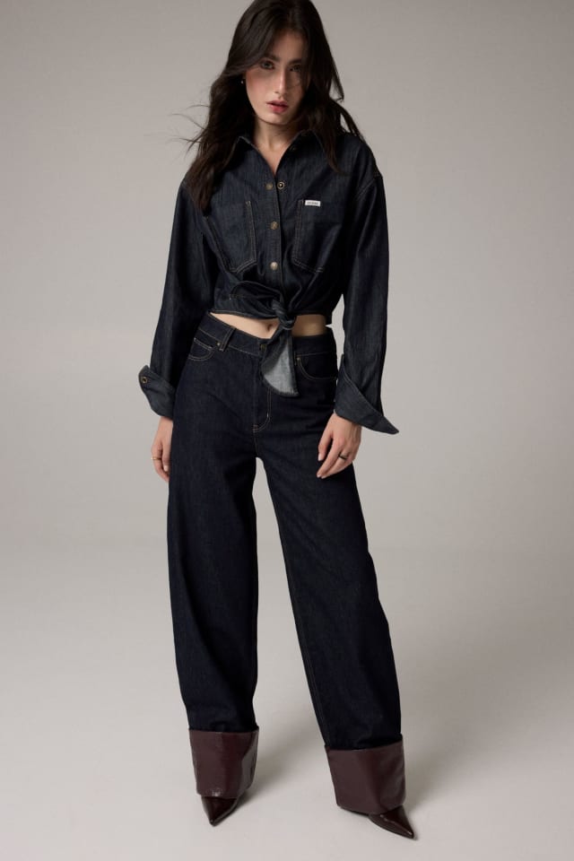 Jeans a gamba larga