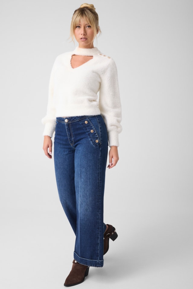 Calça jeans Lizie até o tornozelo