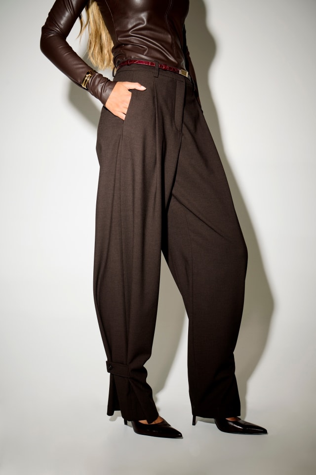 Pantalon en mélange de laine Leonie