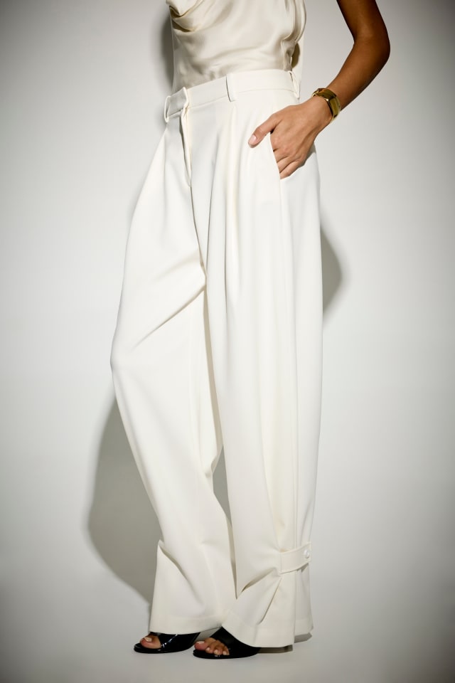 Pantalon en mélange de laine Leonie