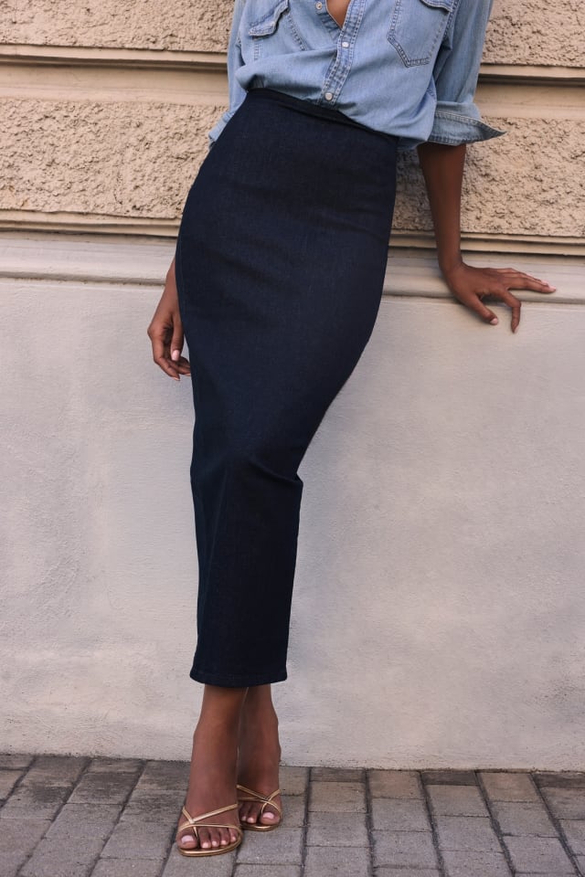 Jupe longue en jean