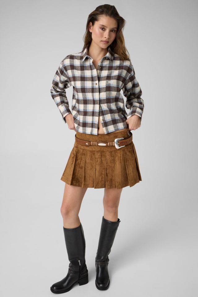 Flanell-Crop-Shirt