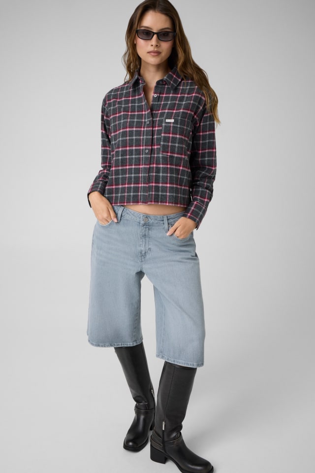 Flanell-Crop-Shirt