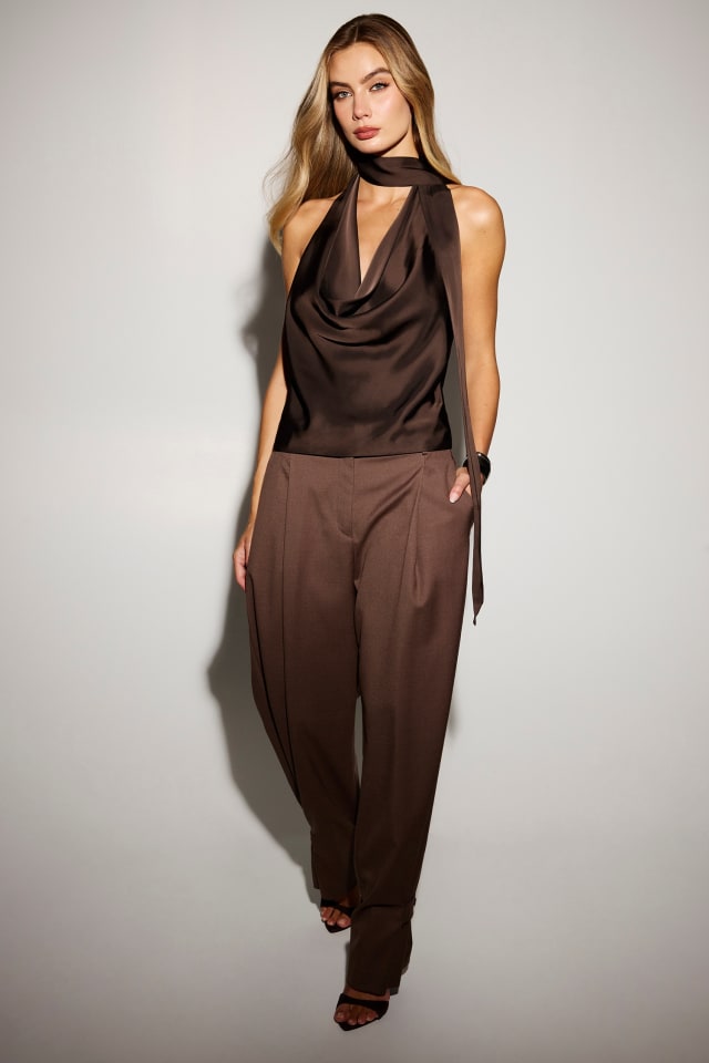 Top Foulard col halter Leonie
