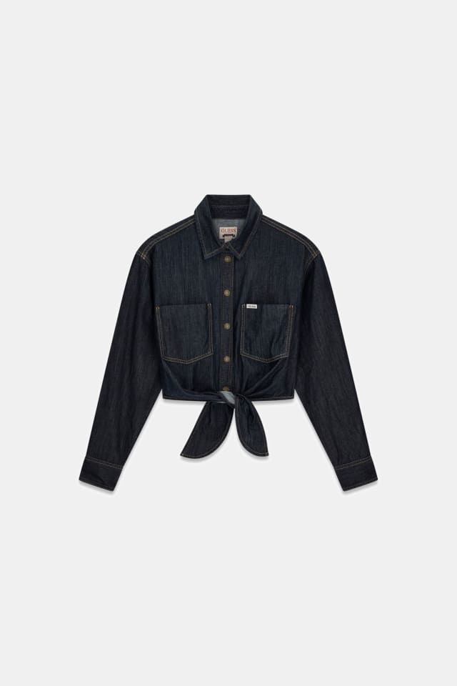 Camicia in denim con nodo
