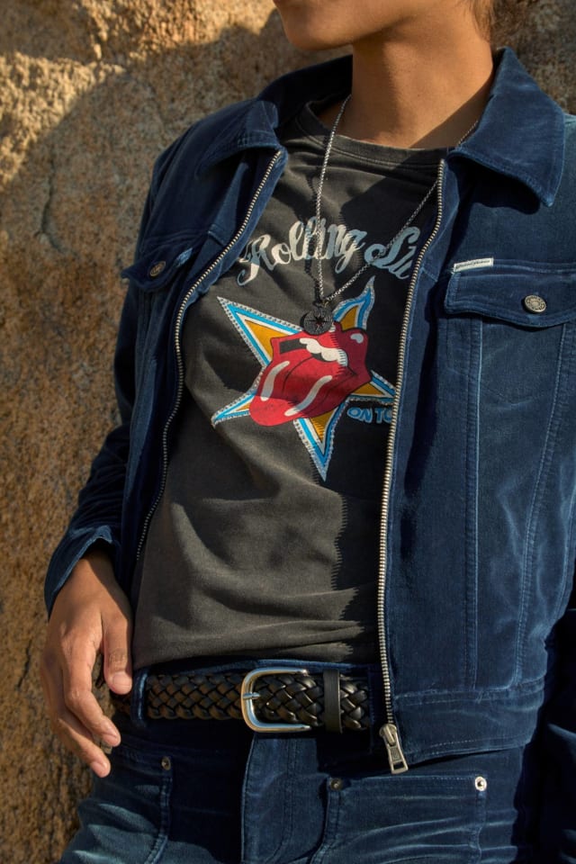 Camiseta con pedrería GJ x Rolling Stones