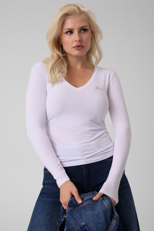 Camiseta con cuello en V