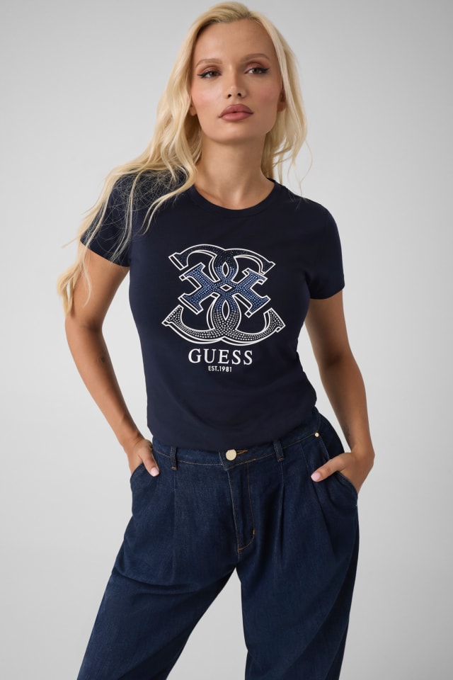 Camiseta con pedrería