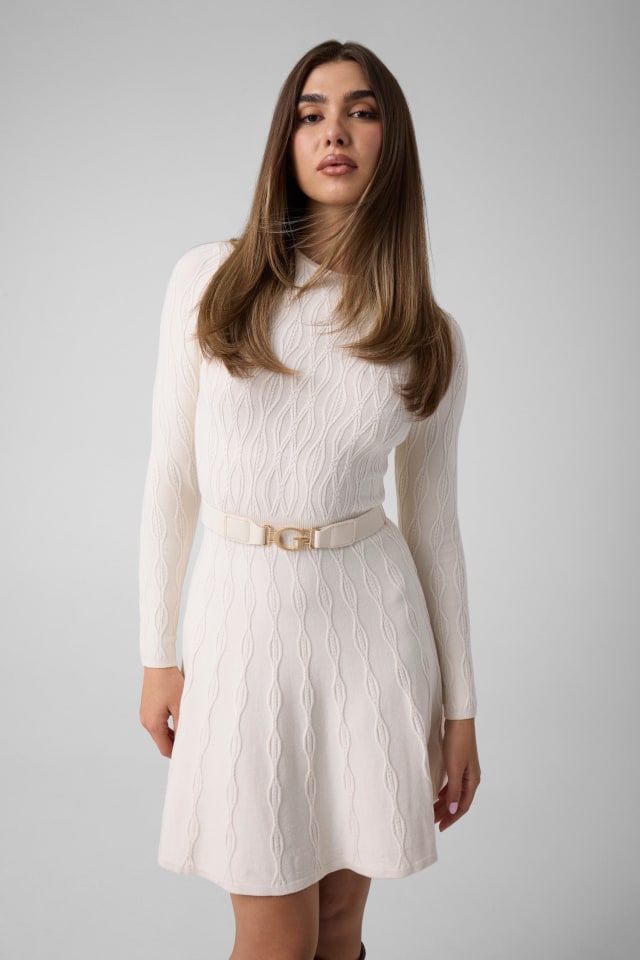 Vestido evasê de tricô