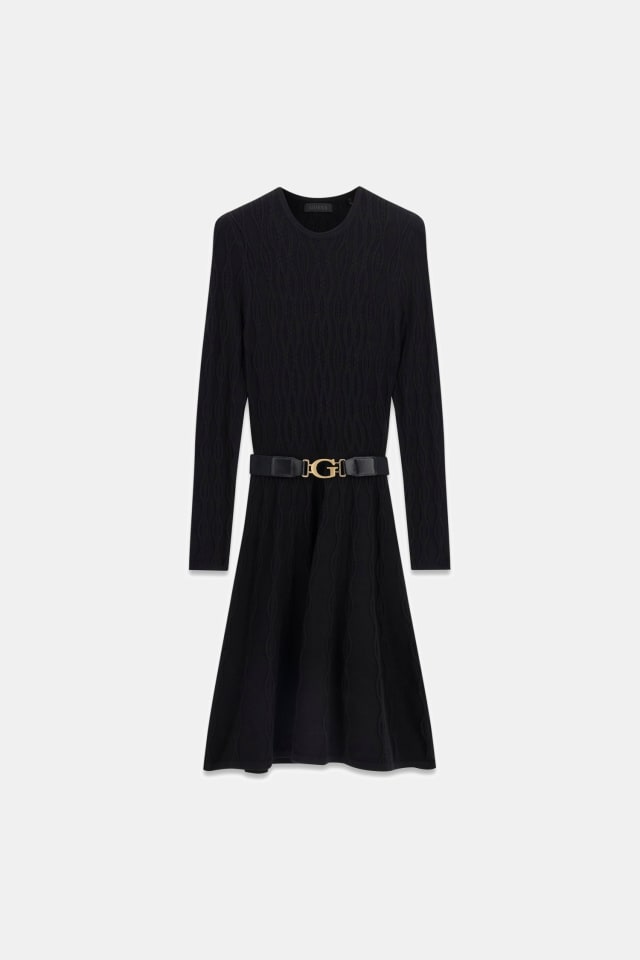 Vestido evasê de tricô