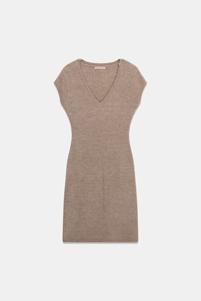 vestido curto de malha