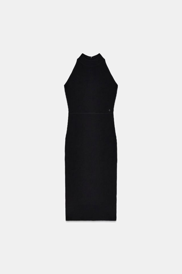 Midi com decote halter dress