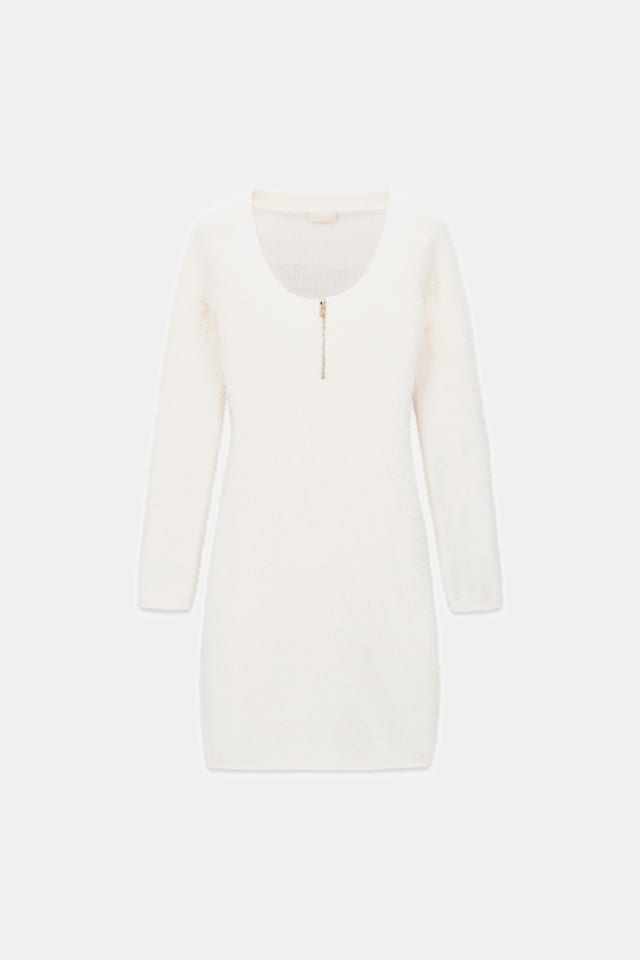 vestido curto de malha