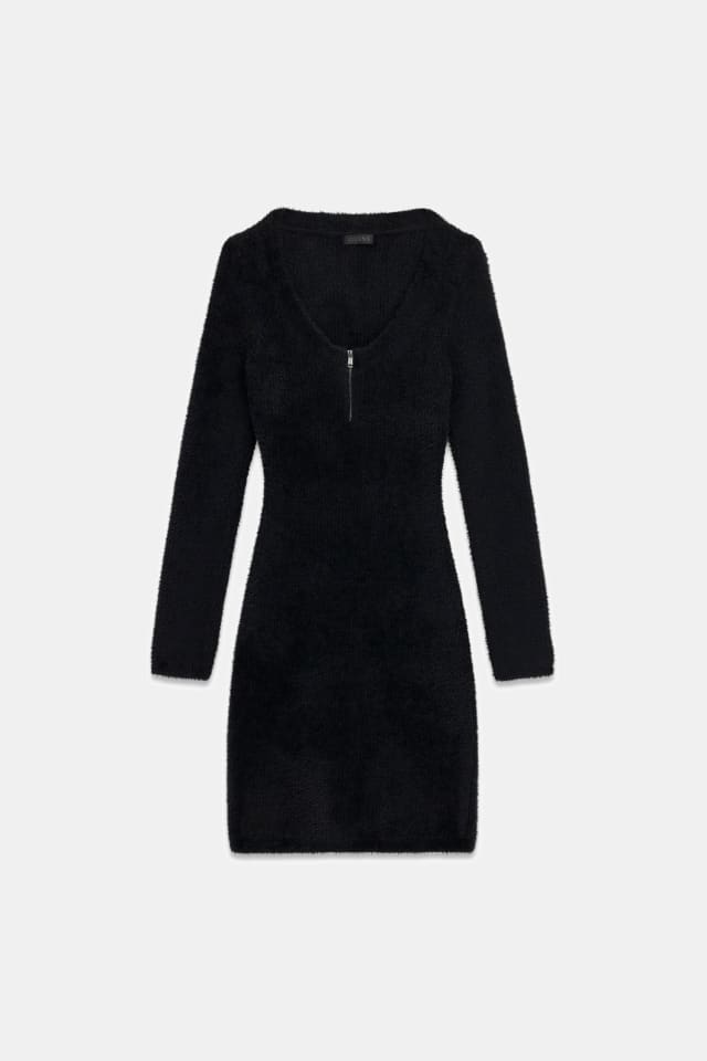 vestido curto de malha