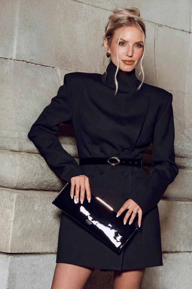 vestido blazer de abotoamento duplo