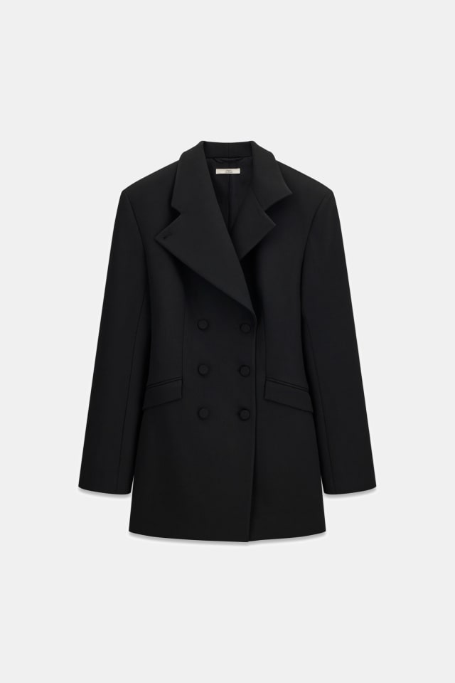vestido blazer de abotoamento duplo
