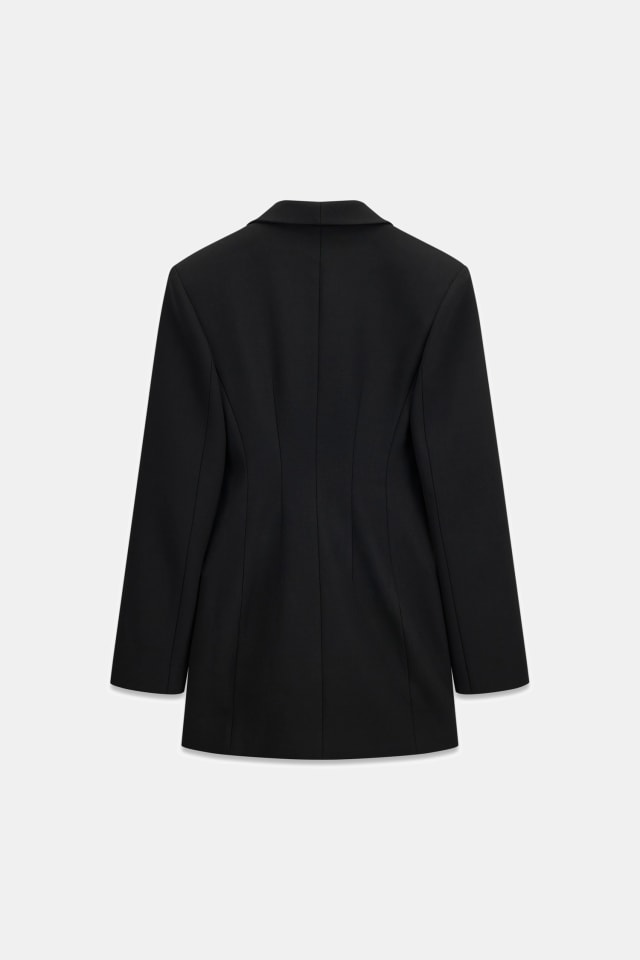 vestido blazer de abotoamento duplo