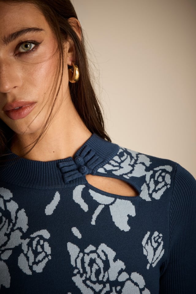 Jacquard-Strickkleid