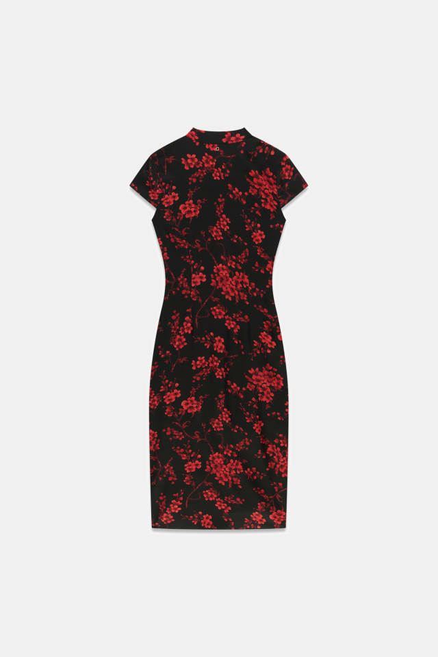 Vestido longo estampado