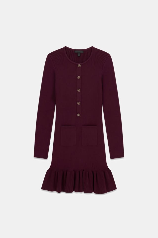 Robe pull côtelée