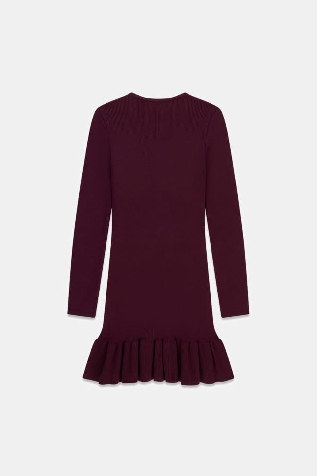 Robe pull côtelée