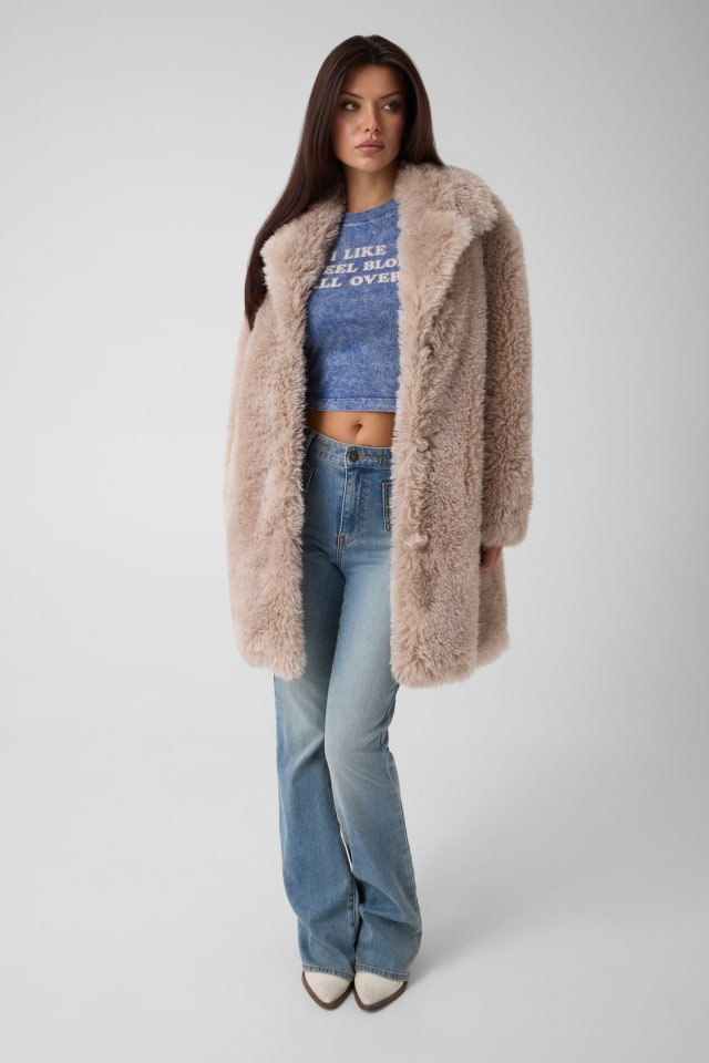 Imitatie sherpa jas