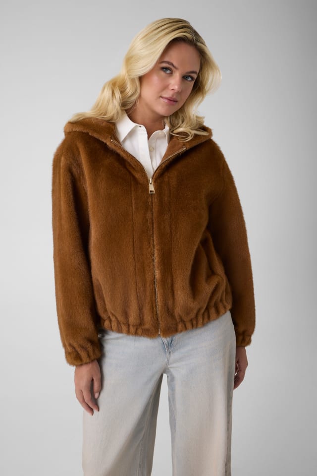 Hoodie van imitatiebont