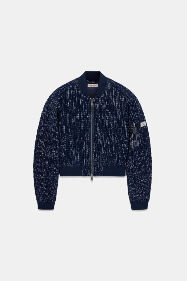 Chaqueta bomber texturizada