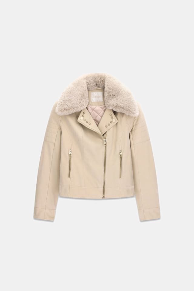 Chaqueta biker de cuero sintético