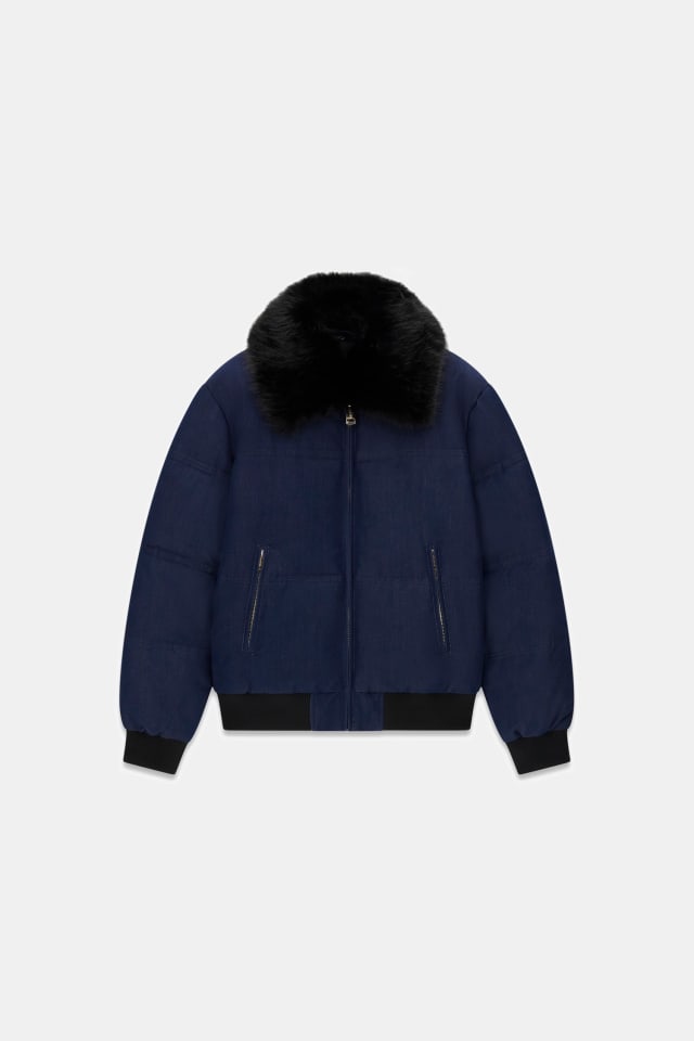 Chaqueta acolchada de imitación de Denim
