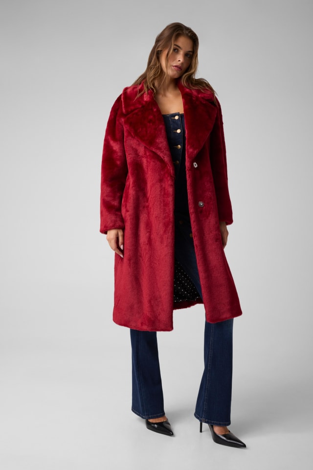 Cappotto in pelliccia sintetica