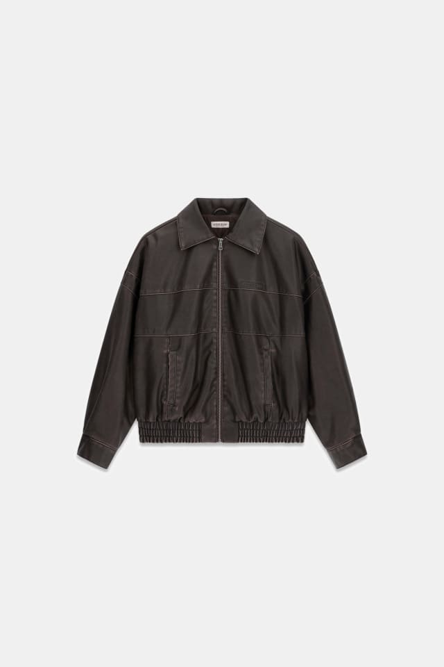 Chaqueta de estrella de cuero sintética