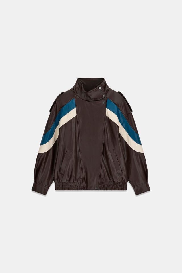 Chaqueta de cuero sintético