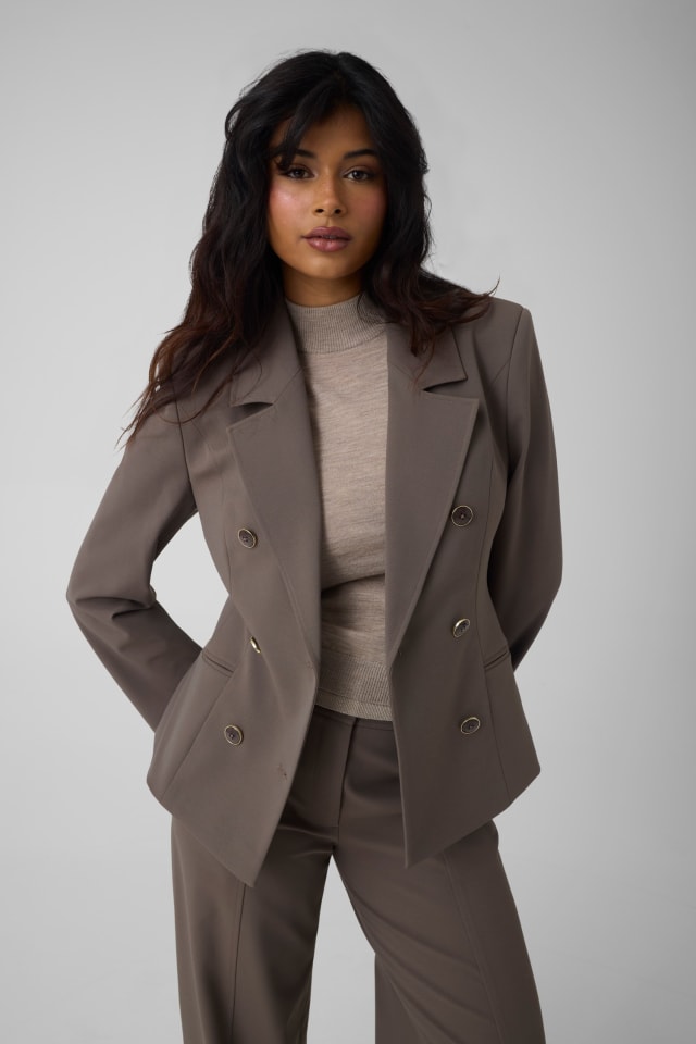 Blazer de abotoamento duplo