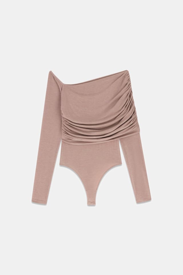 Body drapeado assimétrico Leonie