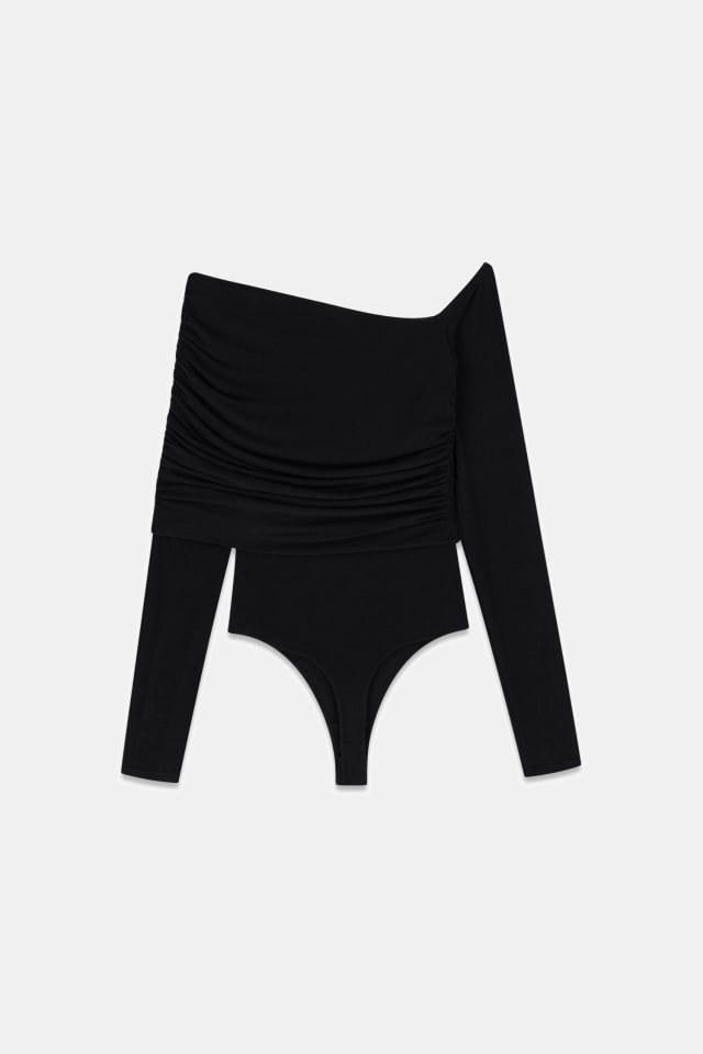 Body drapeado assimétrico Leonie